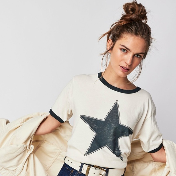 Classic Star Oversized Ringer T - Picture 1 of 3